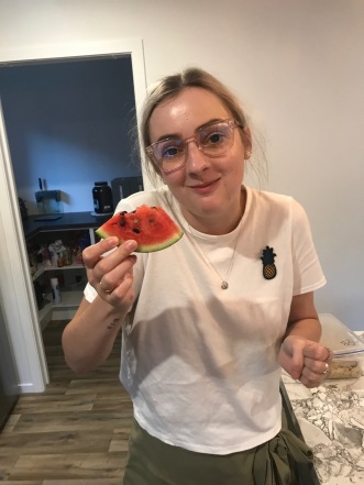 First and best watermelon of the season.